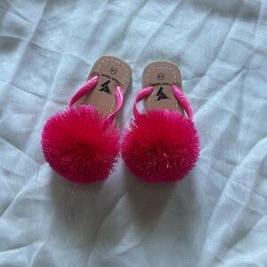5c Pink Pom-Pom Flip-Flops